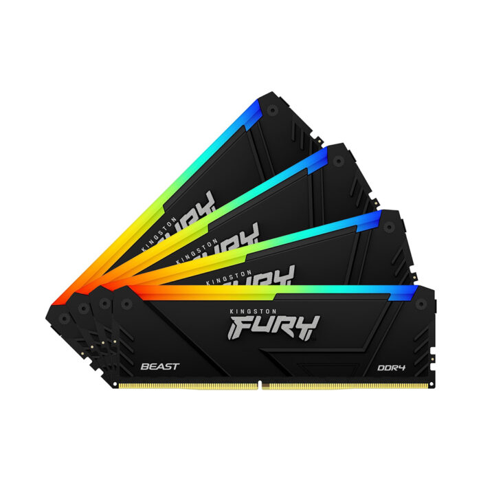 Комплект модулей памяти Kingston FURY Beast RGB KF432C16BB2AK4/128 DDR4 128GB (Kit 4x32GB) 3200MHz — изображение 2