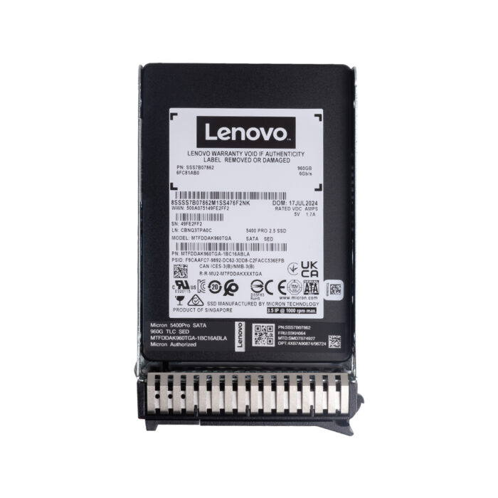 Твердотельный накопитель SSD Lenovo ThinkSystem 2.5" Multi Vendor 960GB RI v2 — изображение 3