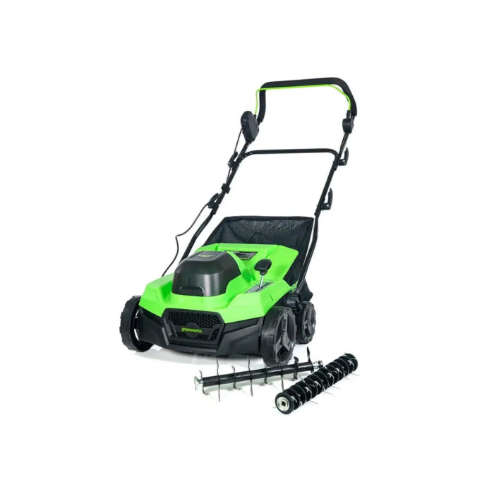 Аэратор-скарификатор аккумуляторный Greenworks 2517607UB 40V бесщеточный c 1хАКБ 4Ач и ЗУ — изображение 3
