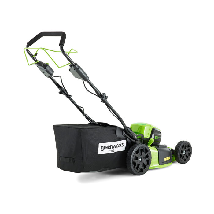 Газонокосилка аккумуляторная Greenworks 2502907UB 60V 46 см самоходная бесщеточная c 1хАКБ 4Ач и ЗУ — изображение 3