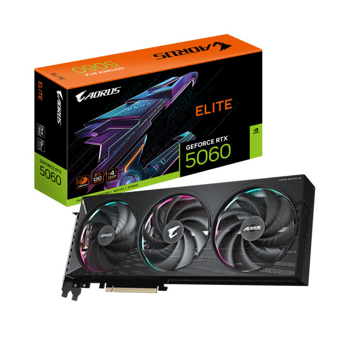 Видеокарта Gigabyte (GV-N5060AORUS E-8GD) RTX5060 AORUS ELITE 8G — изображение 3