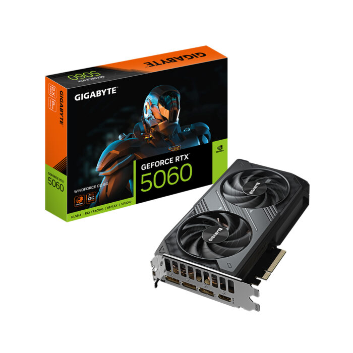 Видеокарта Gigabyte (GV-N5060WF2OC-8GD) RTX5060 WINDFORCE OC 8G — изображение 3