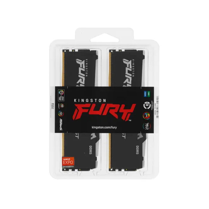 Комплект модулей памяти Kingston FURY Beast RGB EXPO KF556C36BBEAK2-64 DDR5 64GB (Kit 2x32GB) 5600MH — изображение 3