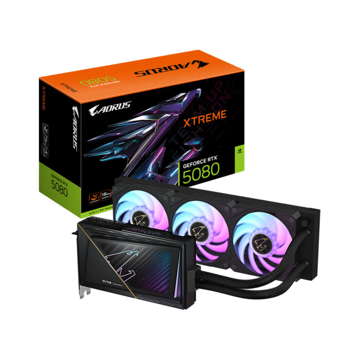 Видеокарта Gigabyte (GV-N5080AORUSX W-16GD) RTX5080 AORUS XTREME WATERFORCE 16G — изображение 3