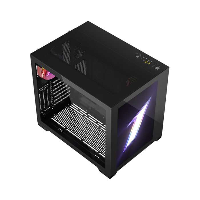 Компьютерный корпус 1STPLAYER STEAMPUNK SP7 EMOTION VIEW Black без Б/П — изображение 2