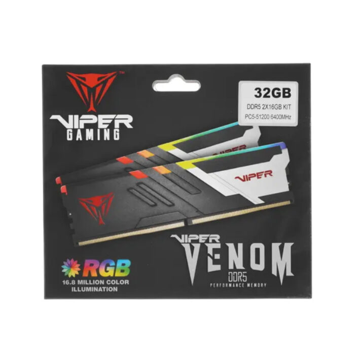 Комплект модулей памяти Patriot VIPER VENOM RGB PVVR532G640C32K 32GB (Kit 2x16GB) — изображение 2