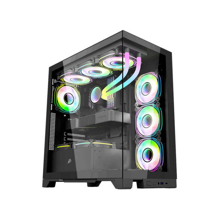 Компьютерный корпус 1STPLAYER MIKU Mi8 Black 3FBR-1FB без Б/П — изображение 2
