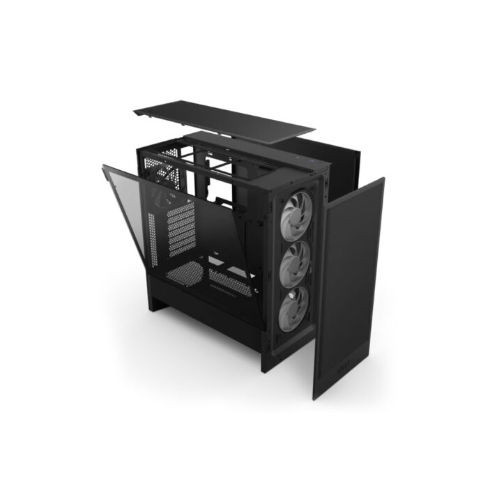 Компьютерный корпус NZXT H5 Flow RGB CC-H52FB-R1 Black без Б/П — изображение 3