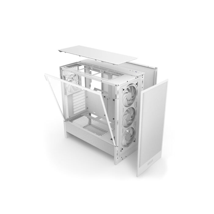 Компьютерный корпус NZXT H5 Flow RGB CC-H52FW-R1 White без Б/П — изображение 3