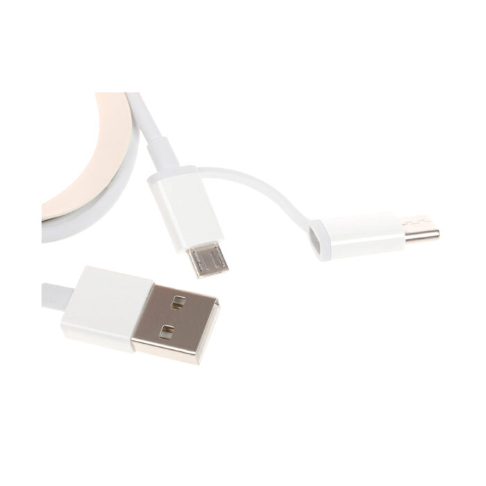 Интерфейсный кабель Xiaomi 30cm MICRO USB and Type-C Белый — изображение 2