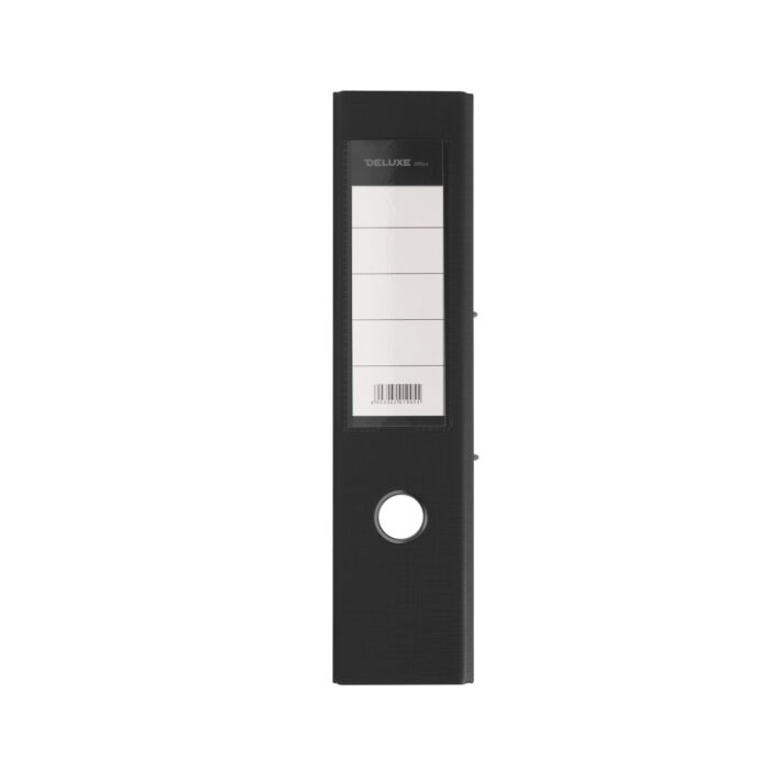 Папка-регистратор Deluxe с арочным механизмом, Office 3-BK19 (3" BLACK), А4, 70 мм, чёрный — изображение 3