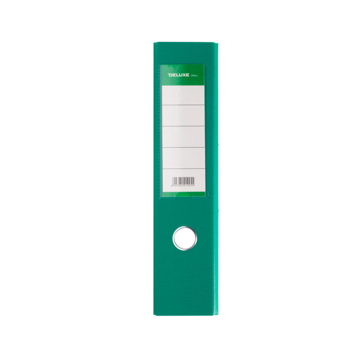 Папка-регистратор Deluxe с арочным механизмом, Office 3-GN36 (3" GREEN), А4, 70 мм, зелёный — изображение 3