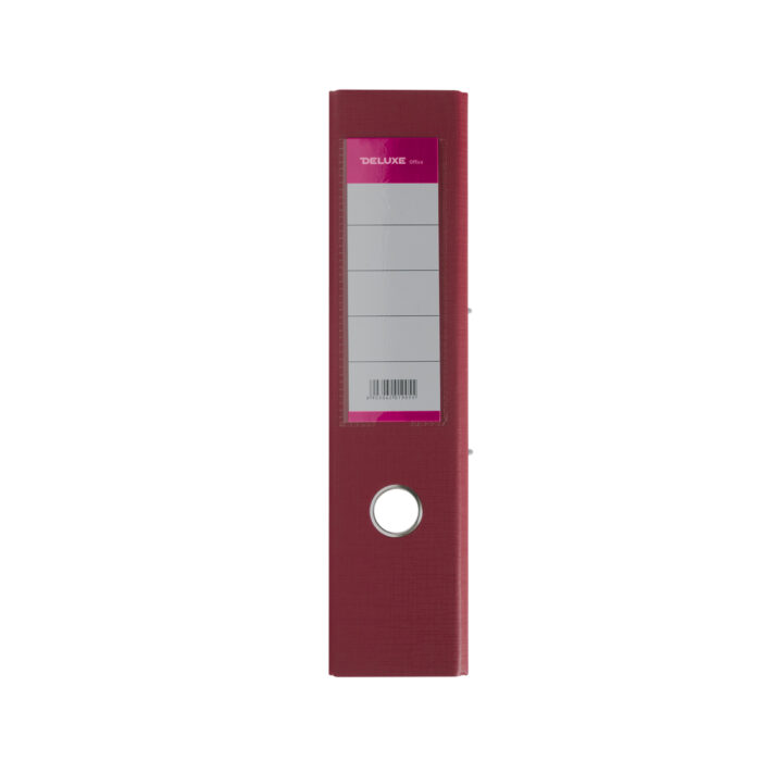 Папка-регистратор Deluxe с арочным механизмом, Office 3-WN8 (3" WINE), А4, 70 мм, бордовый — изображение 3