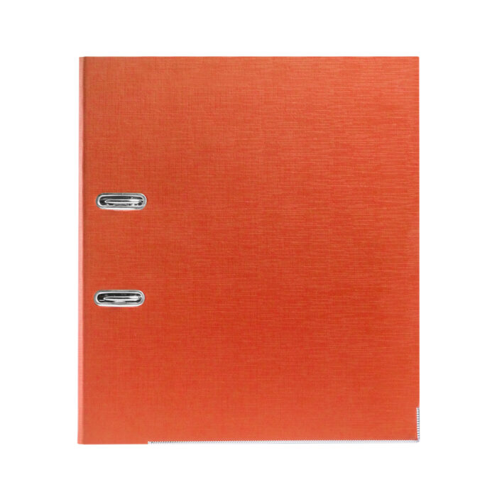 Папка-регистратор Deluxe с арочным механизмом, Office 3-OE6 (3" ORANGE), А4, 70 мм, оранжевый — изображение 2