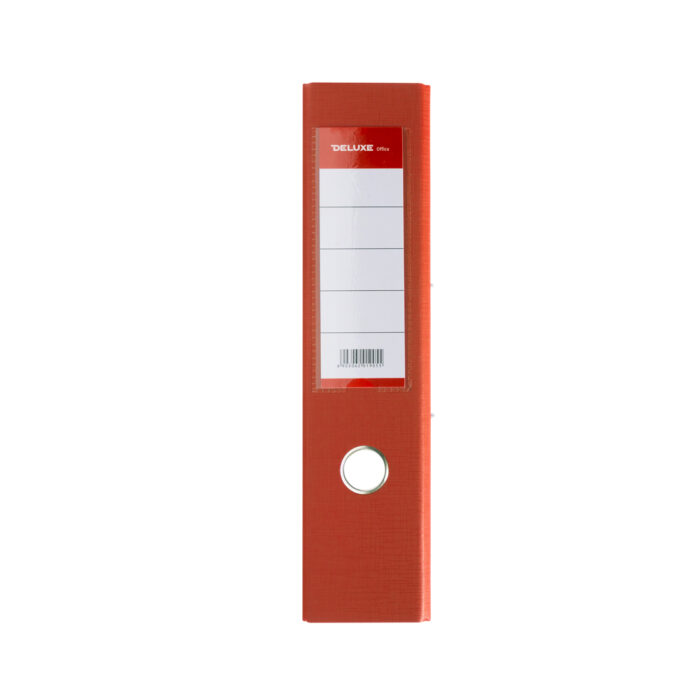 Папка-регистратор Deluxe с арочным механизмом, Office 3-OE6 (3" ORANGE), А4, 70 мм, оранжевый — изображение 3