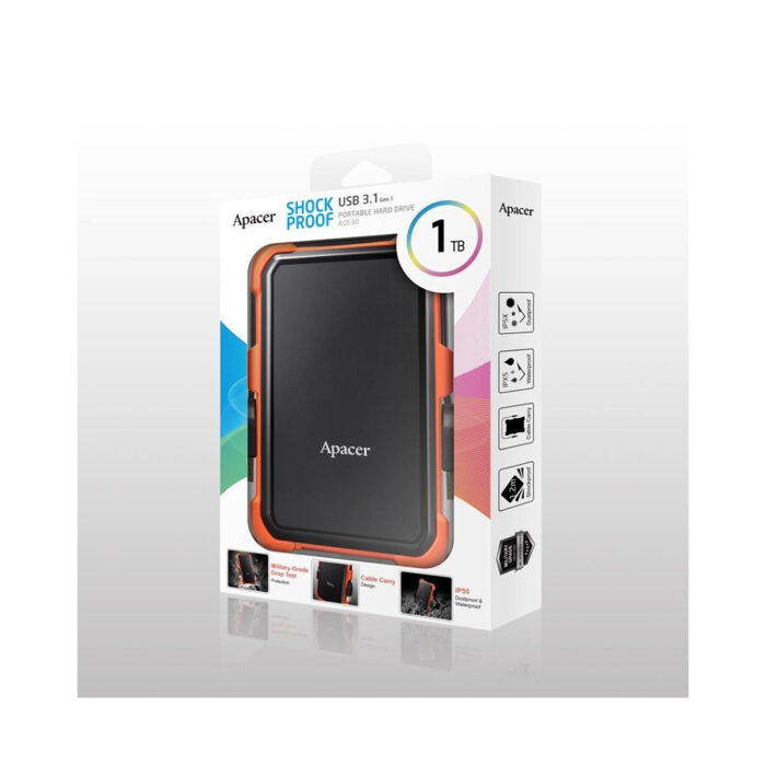Внешний жёсткий диск Apacer 1TB 2.5" AC630 Оранжевый — изображение 2