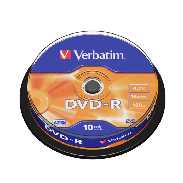 Диск DVD-R Verbatim (43523) 4.7GB 10штук Незаписанный — изображение 2