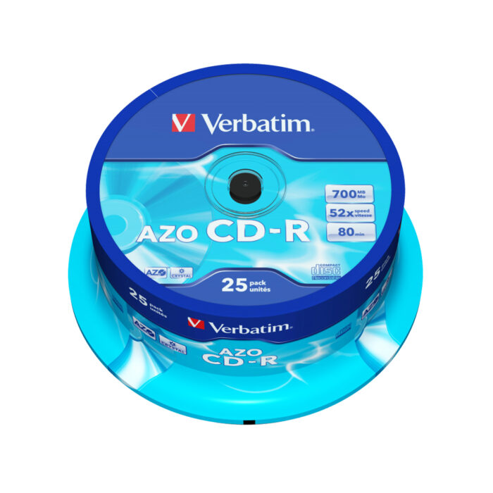 Диск CD-R Verbatim (43352) 700MB 25штук Незаписанный — изображение 2