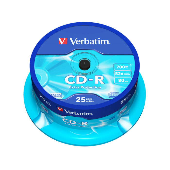 Диск CD-R Verbatim (43432) 700MB 25штук Незаписанный — изображение 2