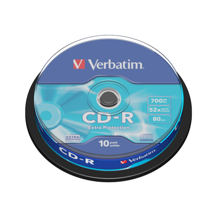 Диск CD-R Verbatim (43437) 700MB 10штук Незаписанный — изображение 2