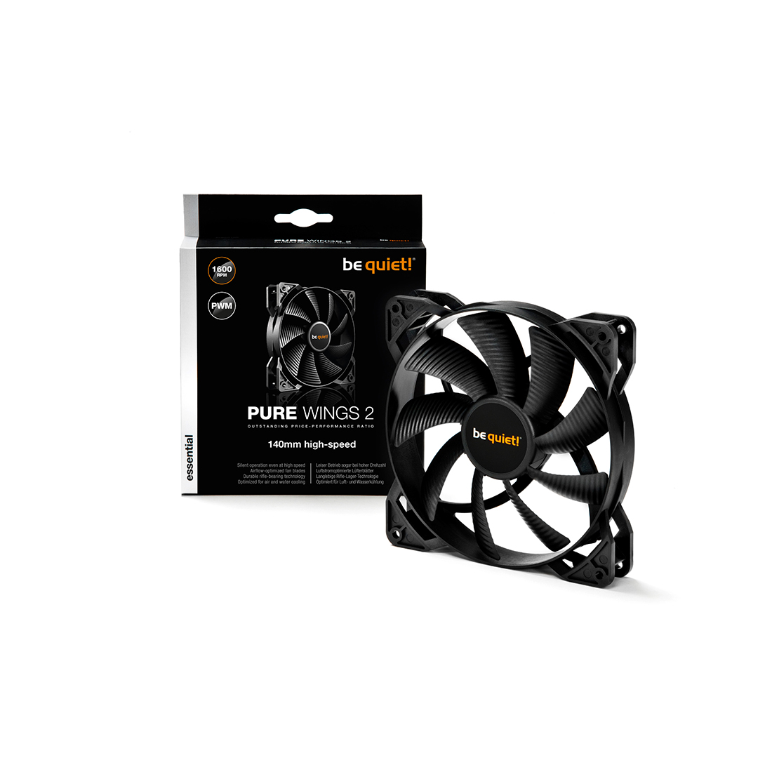 Вентилятор для компьютерного корпуса Bequiet! Pure Wings 2 140mm PWM high-speed — изображение 3