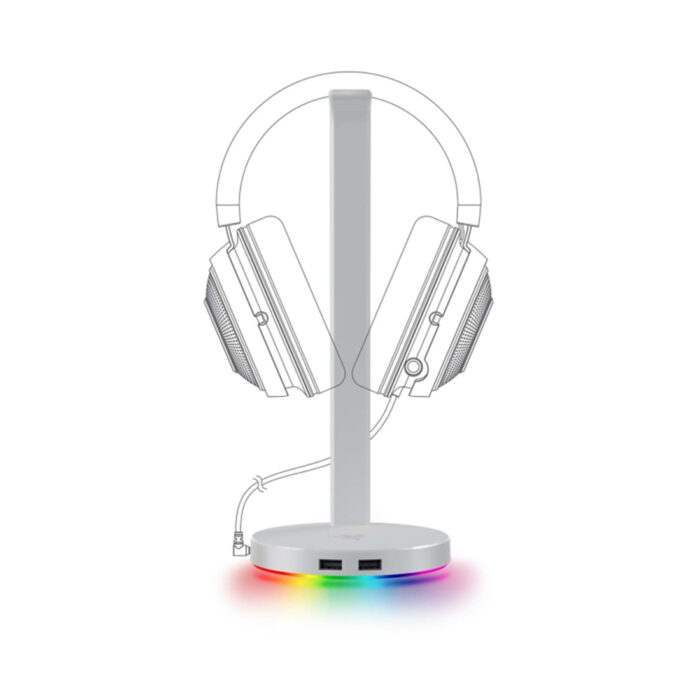 Подставка для наушников Razer Base Station V2 Chroma - Mercury — изображение 3