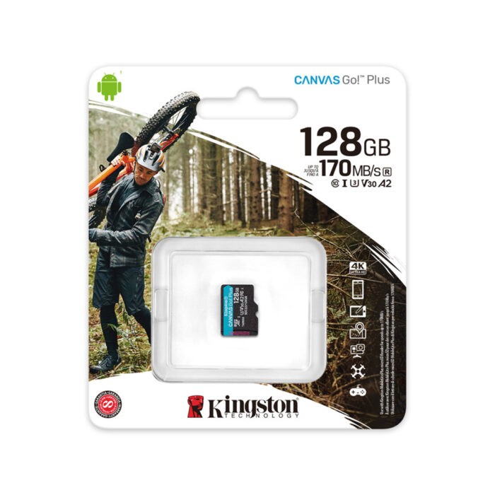 Карта памяти Kingston SDCG3/128GBSP A2 U3 V30 128GB без адаптера — изображение 2