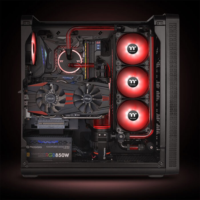 Кулер для компьютерного корпуса Thermaltake Pure A14 LED Red (Single Fan Pack) — изображение 3