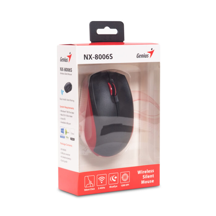 Компьютерная мышь Genius NX-8006S Red — изображение 3