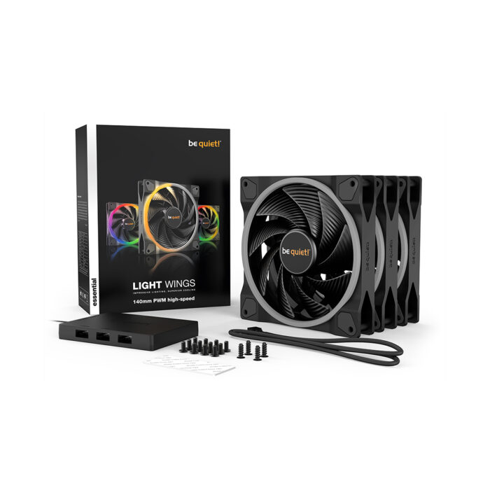 Вентилятор для компьютерного корпуса Bequiet! Light Wings 120mm PWM high-speed ARGB Triple-Pack — изображение 3