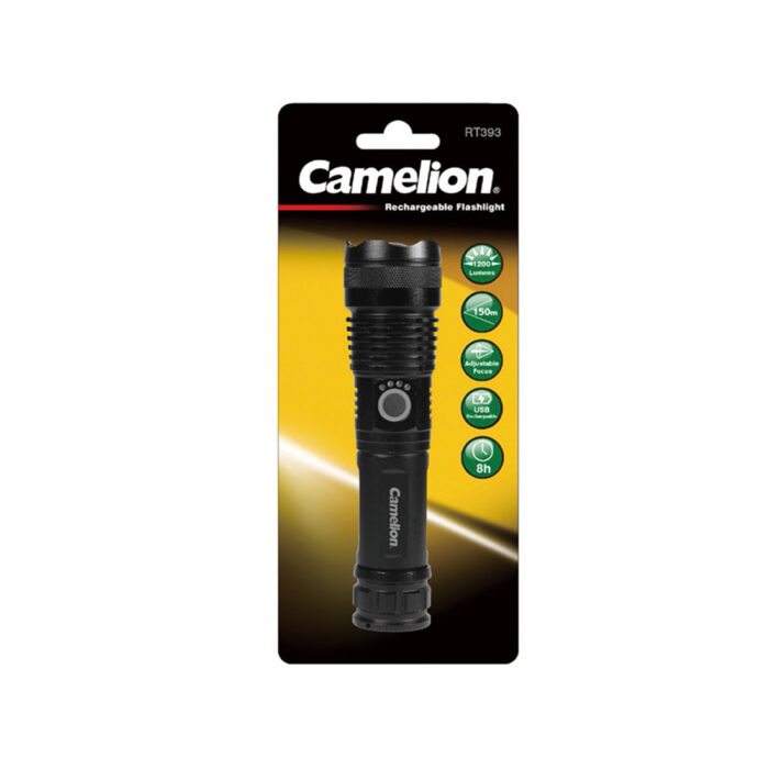 Алюминиевый перезаряжаемый фонарик Camelion RT393-TB — изображение 2