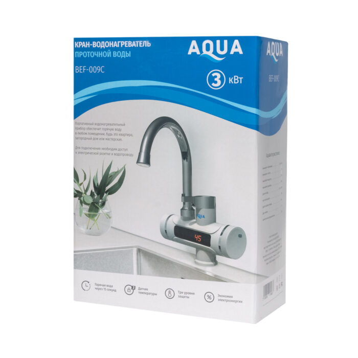 Кран водонагреватель проточной воды AQUA BEF-009C — изображение 3