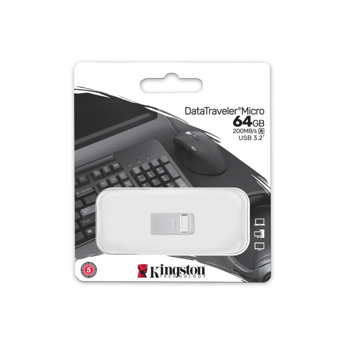 USB-накопитель Kingston DTMC3G2/64GB 64GB Серебристый — изображение 3