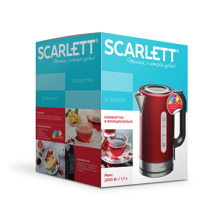 Чайник электрический Scarlett SC-EK21S77 — изображение 3