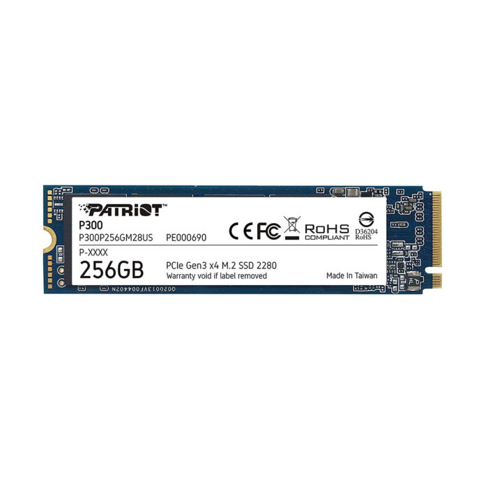 Твердотельный накопитель SSD Patriot P300 256GB M.2 NVMe PCIe 3.0x4 — изображение 2