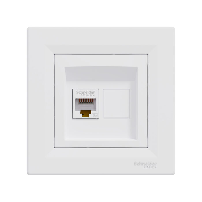 Розетка компьютерная SE EPH4300121 Asfora RJ45 кат. 5e в сборе белый — изображение 2