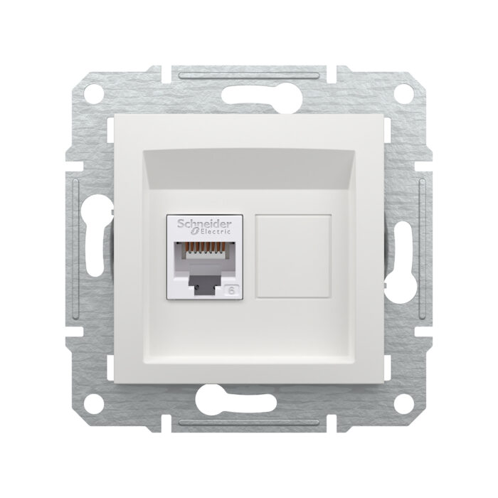 Розетка компьютерная SE EPH4770121 Asfora RJ45 кат. 6 механизм белый — изображение 2