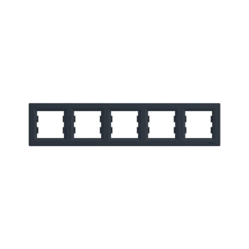 Рамка горизонтальная SE EPH5800571 Asfora 5 постовая антрацит