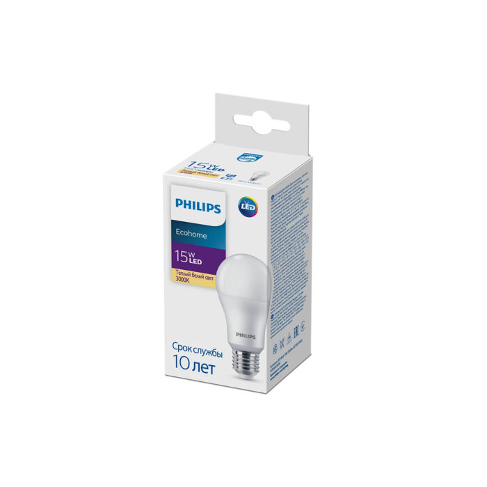 Лампа Philips Ecohome LED Bulb 15W 1350lm E27 830 RCA — изображение 2