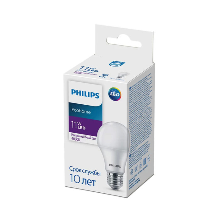 Лампа Philips Ecohome LED Bulb 11W 950lm E27 840 RCA — изображение 2