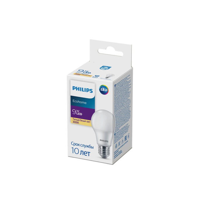 Лампа Philips Ecohome LED Bulb 9W 680lm E27 830 RCA — изображение 2