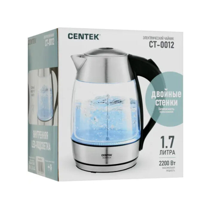 Чайник электрический Centek CT-0012 Стекло — изображение 3