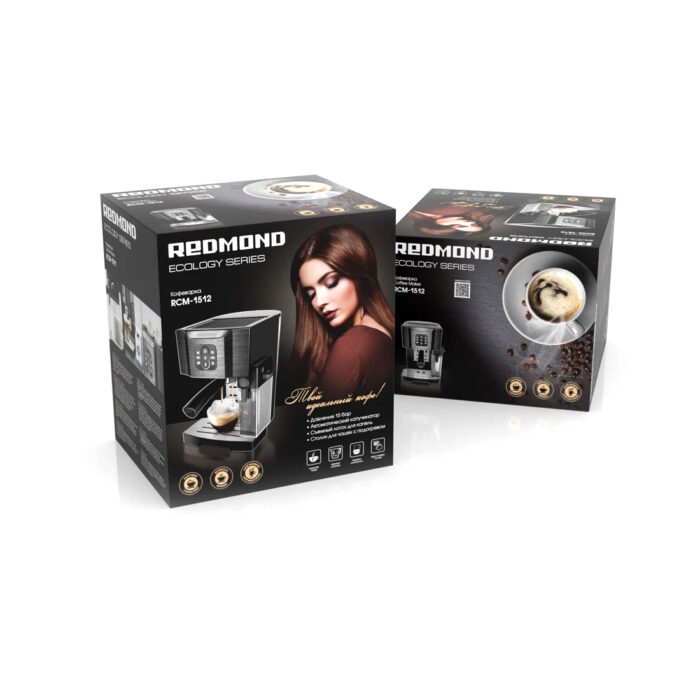 Кофеварка рожковая Redmond RCM-1512 Черный — изображение 3