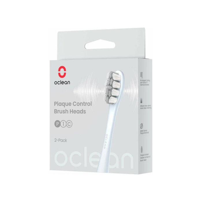 Сменные зубные щетки Oclean Plaque Control-Brush Head (2-pk) Silver — изображение 3