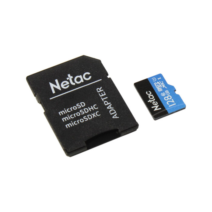 Карта памяти Netac NT02P500STN-128G-R U1/C10 128GB с адаптером SD — изображение 2