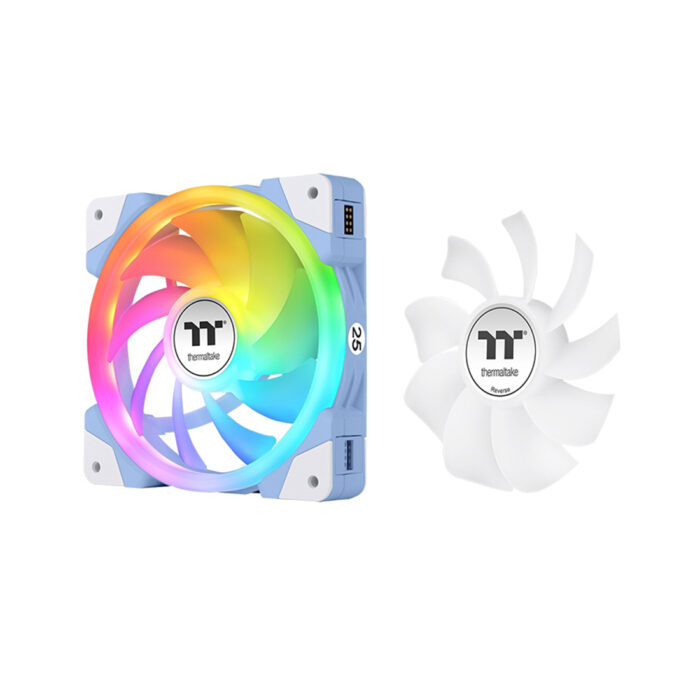 Кулер для компьютерного корпуса Thermaltake SWAFAN EX12 ARGB Sync 3 Pack Hydrangea Blue — изображение 2