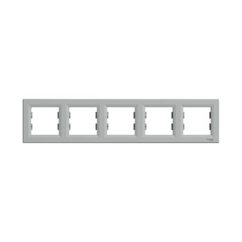 Рамка горизонтальная SE EPH5800561 Asfora 5 постовая алюминий