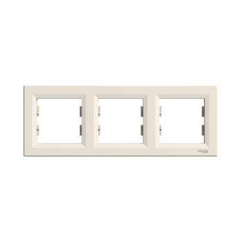 Рамка горизонтальная SE EPH5800323 Asfora 3 постовая кремовый