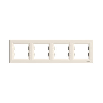 Рамка горизонтальная SE EPH5800423 Asfora 4 постовая кремовый