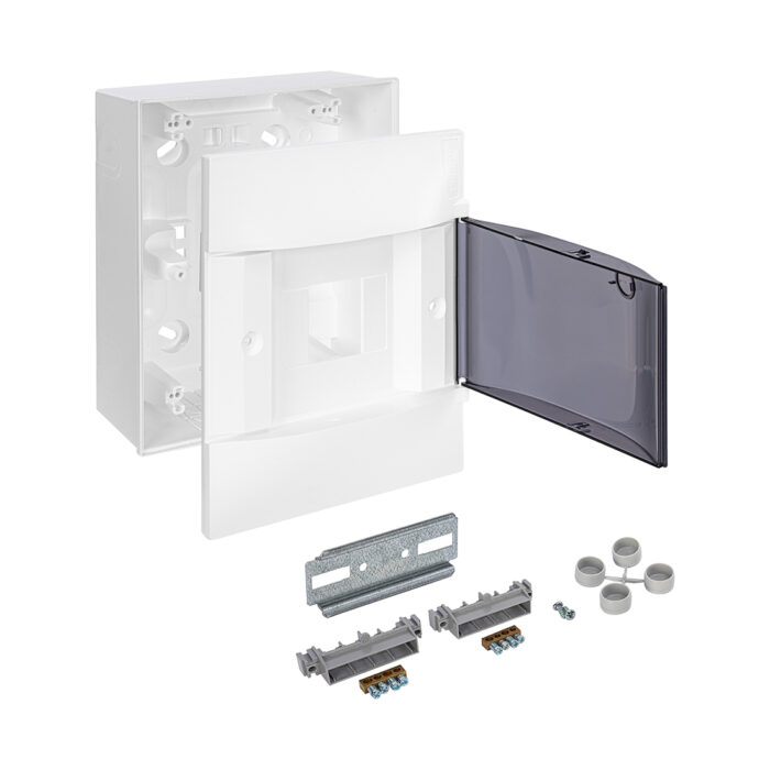 Щит навесной Legrand Practibox S 1х4 IP40 Дымчатая дверь — изображение 3